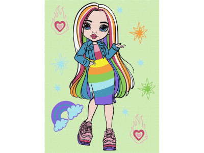 Картина за номерами "Rainbow High Amaya Raine" KHO1236 30х40 см Картина за номерами "Rainbow High Amaya Raine" KHO1236 30х40 см