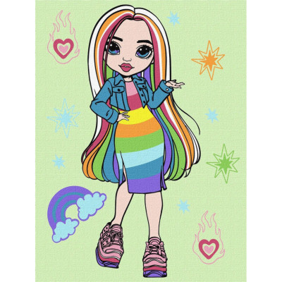 Картина за номерами "Rainbow High Amaya Raine" KHO1236 30х40 см