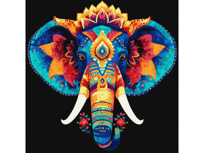 Картина за номерами "Загадковий слон" KHO5179 30х30 см