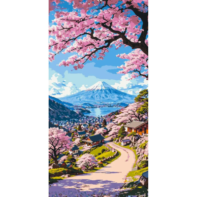 Картина за номерами "Краса японської сакури" LW5141 40х80 см