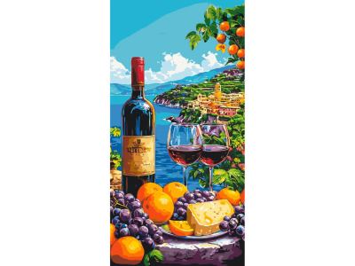 Картина за номерами "Середземноморський натюрморт" LW5143 40х80 см
