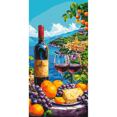 Картина за номерами "Середземноморський натюрморт" LW5143 40х80 см