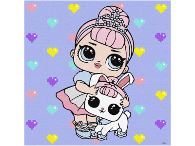 Картина за номерами "L.O.L. Surprise! TroopSurprise Crystal Queen With Crystal Bunny" KHO6289 40х40 см