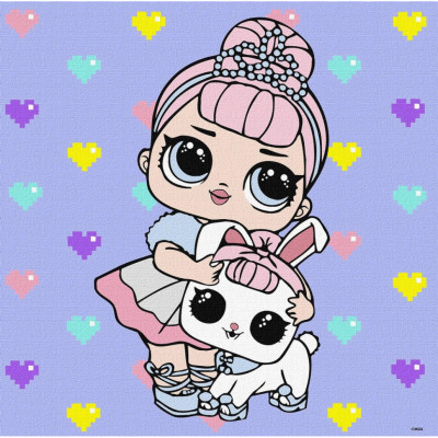 Картина за номерами "L.O.L. Surprise! TroopSurprise Crystal Queen With Crystal Bunny" KHO6289 40х40 см