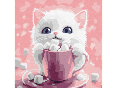 Картина за номерами "Какао для котика №1" KHO6769 30х30 см