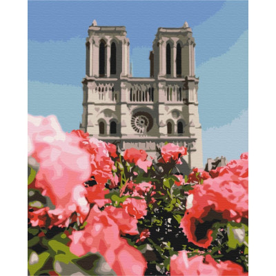 Картина за номерами "Собор Паризької Богоматері" Brushme BS52328 40х50 см