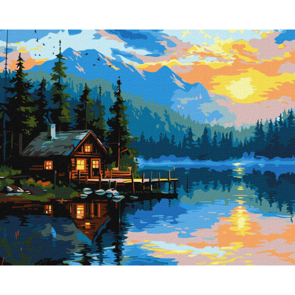 Картина за номерами "Озерний затишок" KHO6355 40х50 см