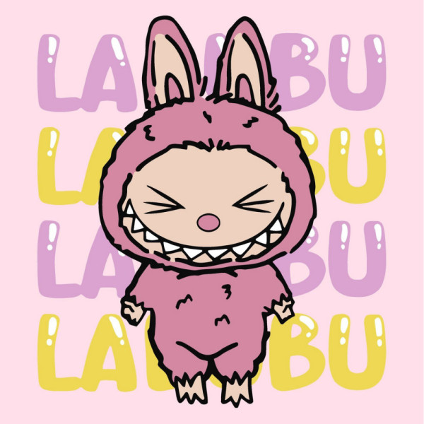 Картина за номерами "Вона лабубу" ©art_selena_ua KHO1286 25х25 см