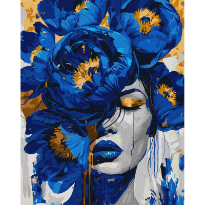 Картина за номерами "Таємничий шарм" KHO8720 з фарбами металік extra 40х50 см