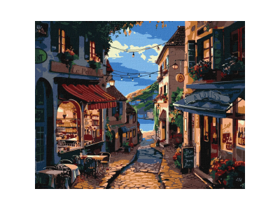 Картина за номерами "Французька вуличка" Ідейка KHO3655 40х50 см