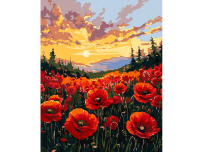 Картина за номерами "Поле маків" ©art_selena_ua KHO6398 40х50 см Картина за номерами "Поле маків" ©art_selena_ua KHO6398 40х50 см