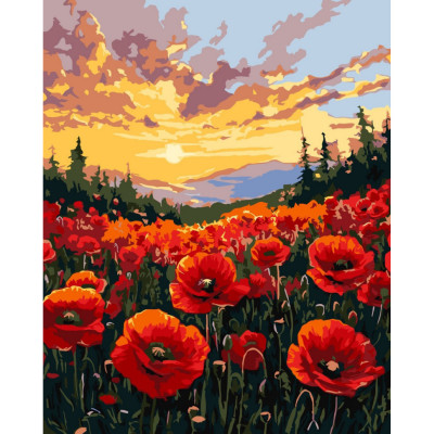 Картина за номерами "Поле маків" ©art_selena_ua KHO6398 40х50 см Картина за номерами "Поле маків" ©art_selena_ua KHO6398 40х50 см