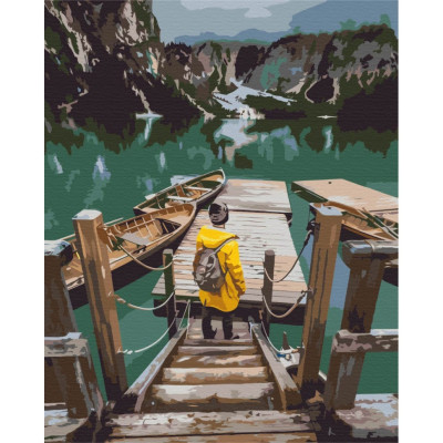 Картина за номерами "Мандрівник на озері Брайес" BS52565 Brushme 40х50 см