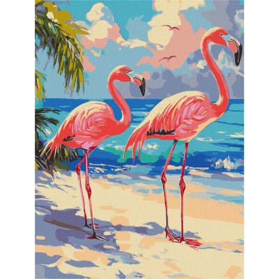 Картина за номерами "Рожеві фламінго" ©art_selena_ua KHO6775 30х40 см