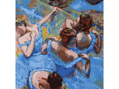 Картина за номерами "Блакитні танцівниці ©Едгар Дега" Ідейка KHO4847 40х40 см
