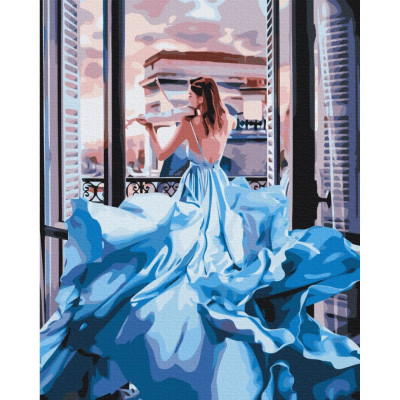 Картина за номерами "Дівчина в сукні" Brushme BS34902 40х50 см
