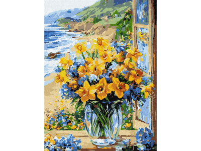 Картина за номерами "Квіткове узбережжя" ©art_selena_ua KHO3301 30х40 см