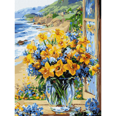 Картина за номерами "Квіткове узбережжя" ©art_selena_ua KHO3301 30х40 см