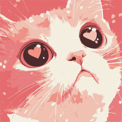 Картина за номерами "Закоханий кіт" ©art_selena_ua KHO6864 30х30 см