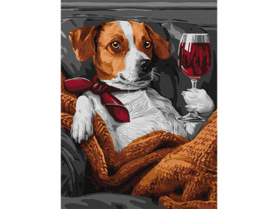 Картина за номерами "Пухнастий дегустатор" KHO6625 30х40 см