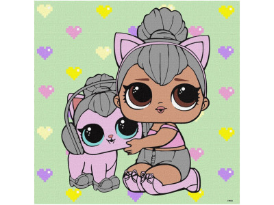 Картина за номерами "L.O.L. Surprise! TroopSurprise Kitty Queen With Kitty Kitty" KHO6290 40х40 см