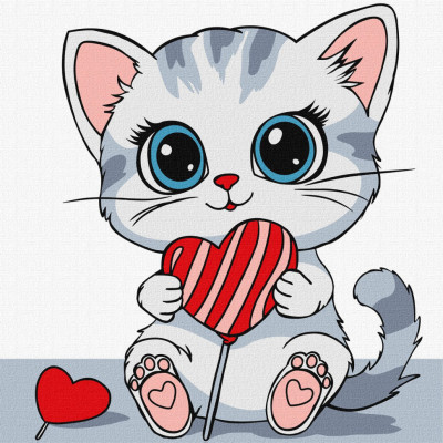 Картина за номерами "Солоденьке" KHO6261, 25х25 см Картина за номерами "Солоденьке" KHO6261, 25х25 см