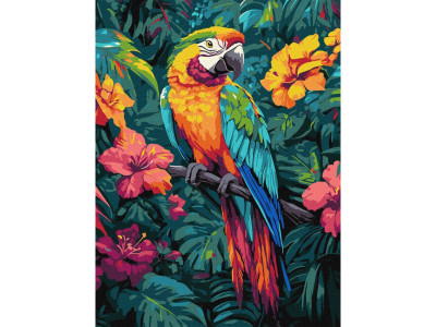 Картина за номерами "Тропічний птах" ©art_selena_ua KHO6675 30х40 см