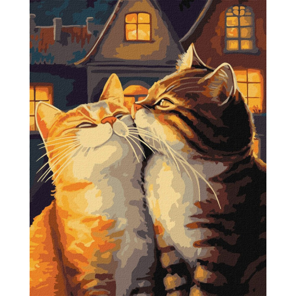 Картина за номерами "Закохані котики" ©art_selena_ua KHO6526 40х50см