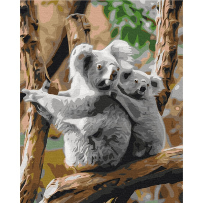 Картина за номерами "Сім'я коал" Brushme BS52451 40х50 см