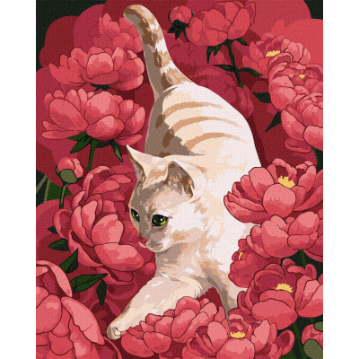 Картина за номерами "Гравлива кішка" ©Kira Corporal Ідейка KHO4347 40х50 см