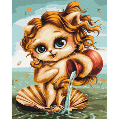 Картина за номерами "Котик Водолій" © Маріанна Пащук Brushme BS53912 40x50 см