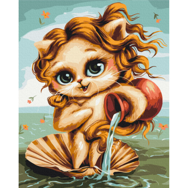 Картина за номерами "Котик Водолій" © Маріанна Пащук Brushme BS53912 40x50 см Картина за номерами "Котик Водолій" © Маріанна Пащук Brushme BS53912 40x50 см