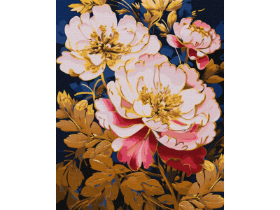 Картина за номерами "Рожева симфонія з фарбами металік extra" KHO3257 40х50 см