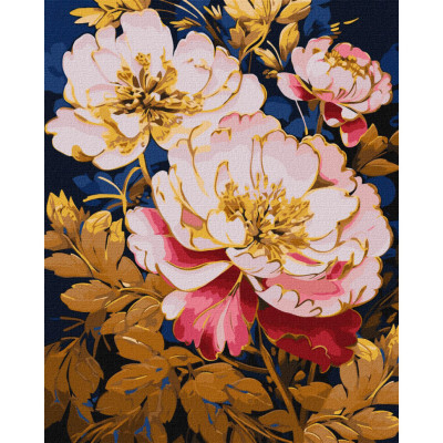 Картина за номерами "Рожева симфонія з фарбами металік extra" KHO3257 40х50 см