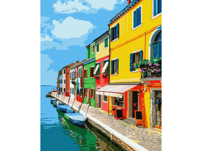 Картина за номерами "Вуличками Італії" Ідейка KHO2714 40х50 см