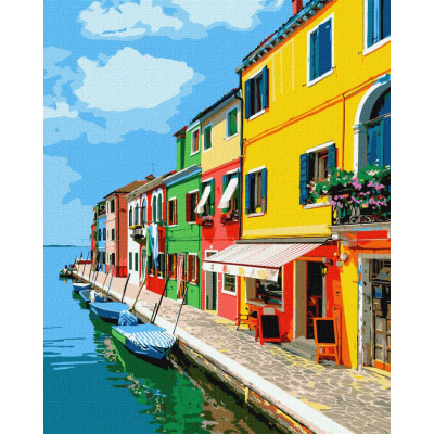 Картина за номерами "Вуличками Італії" Ідейка KHO2714 40х50 см