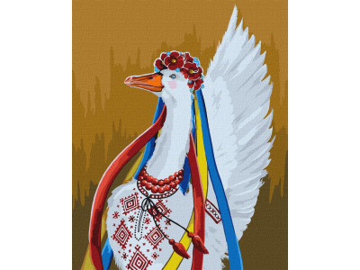 Картина за номерами "Патріотична гуска" © Світлана Теренчук KHO4354 40х50 см