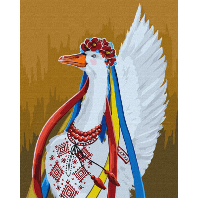 Картина за номерами "Патріотична гуска" © Світлана Теренчук KHO4354 40х50 см
