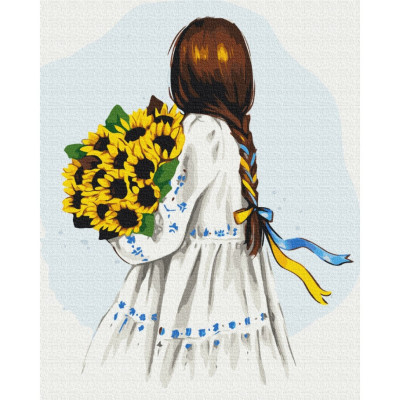 Картина за номерами "Квіти України" ©Alla Berezovska BS53075 Brushme 40х50 см
