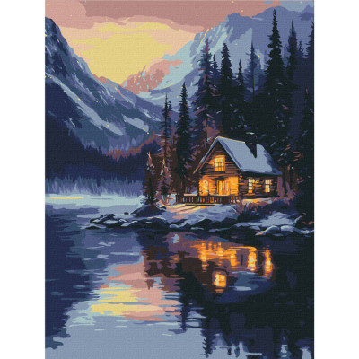 Картина за номерами "Зимовий захід сонця" RBS1023 30х40 см Картина за номерами "Зимовий захід сонця" RBS1023 30х40 см