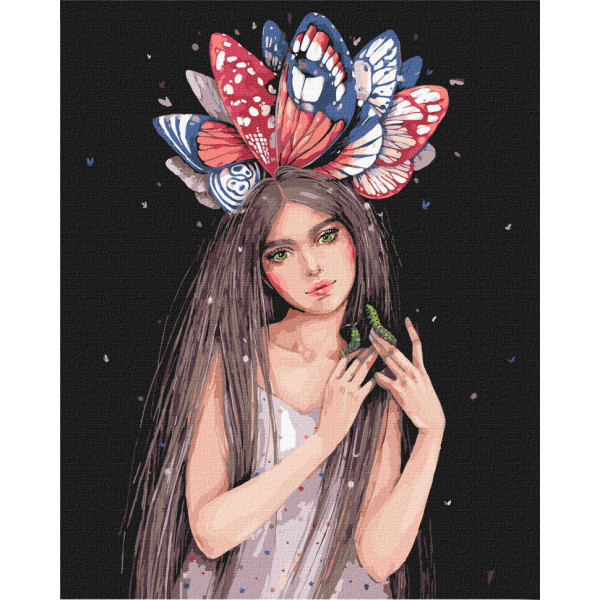 Картина за номерами "Барви метеликів" ©lesya_nedzelska_art Ідейка KHO4996 40х50 см