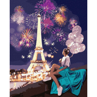 Картина за номерами "Яскравий Париж" Ідейка KHO4792 40х50 см