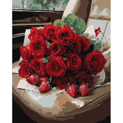 Картина за номерами "Романтичний букет троянд" ©art_selena_ua KHO3337 40х50 см