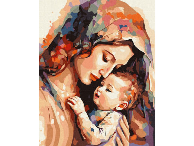 Картина за номерами "Тепло матері" ©art_selena_ua KHO8341, 40х50см