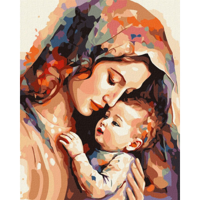 Картина за номерами "Тепло матері" ©art_selena_ua KHO8341, 40х50см