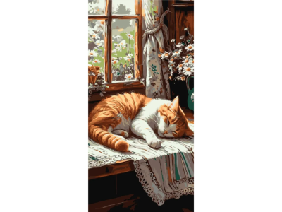 Картина за номерами "Рудий котик" LW5163 40х80 см Картина за номерами "Рудий котик" LW5163 40х80 см