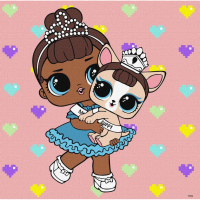 Картина за номерами "L.O.L. Surprise! TroopSurprise Miss Baby With Miss Puppy" KHO6291 40х40 см