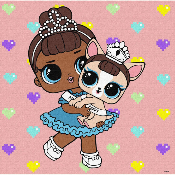 Картина за номерами "L.O.L. Surprise! TroopSurprise Miss Baby With Miss Puppy" KHO6291 40х40 см