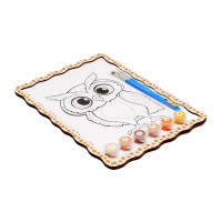 Дитячий набір для розпису по дереву "Сова" Puz-22964 формат А4