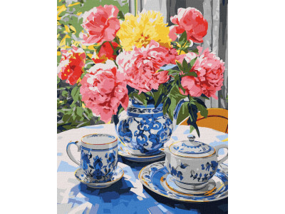 Картина за номерами "Чаювання на веранді" KHO3258 40х50см